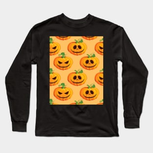 Halloween Pumpkin Orange Long Sleeve T-Shirt